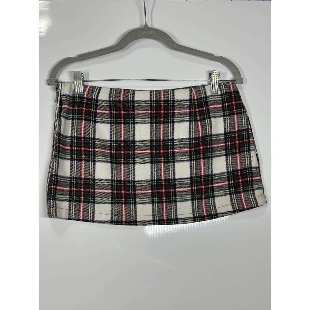 New Dollskill Current Mood NWT - Plaid Flannel Wool Mini Skirt Womens Size Small